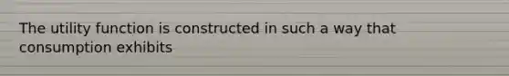 The utility function is constructed in such a way that consumption exhibits