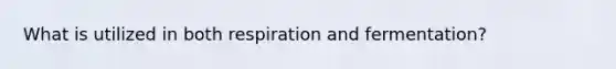 What is utilized in both respiration and fermentation?