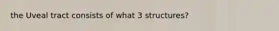 the Uveal tract consists of what 3 structures?