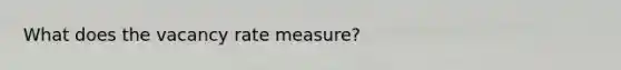 What does the vacancy rate measure?