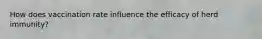 How does vaccination rate influence the efficacy of herd immunity?
