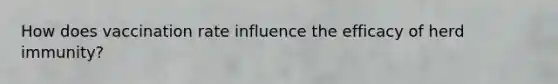 How does vaccination rate influence the efficacy of herd immunity?