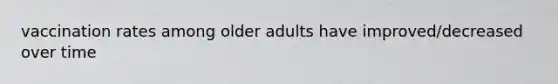 vaccination rates among older adults have improved/decreased over time