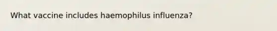 What vaccine includes haemophilus influenza?