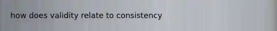 how does validity relate to consistency