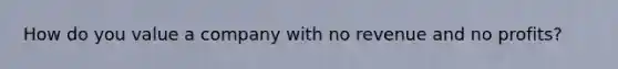 How do you value a company with no revenue and no profits?
