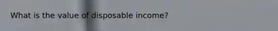 What is the value of disposable income?