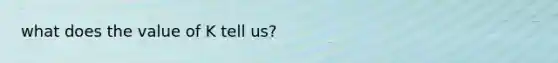 what does the value of K tell us?