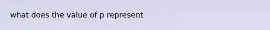 what does the value of p represent