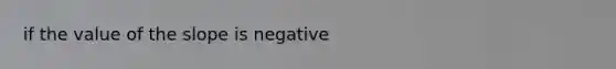 if the value of the slope is negative