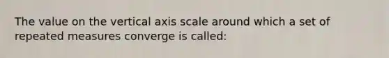 The value on the vertical axis scale around which a set of repeated measures converge is called: