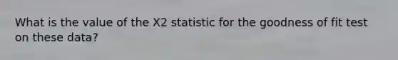 What is the value of the X2 statistic for the goodness of fit test on these data?