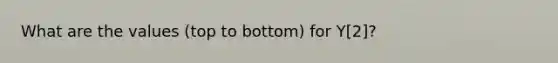 What are the values (top to bottom) for Y[2]?