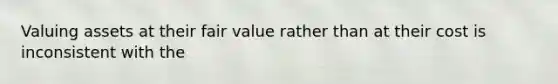 Valuing assets at their fair value rather than at their cost is inconsistent with the