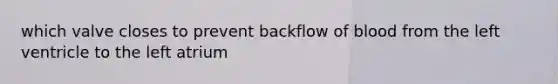 which valve closes to prevent backflow of blood from the left ventricle to the left atrium