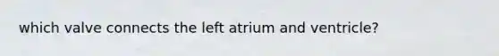 which valve connects the left atrium and ventricle?