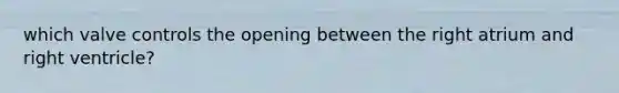 which valve controls the opening between the right atrium and right ventricle?