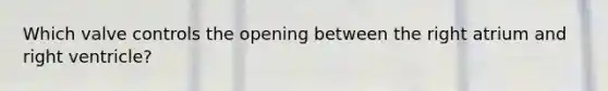 Which valve controls the opening between the right atrium and right ventricle?