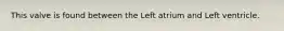This valve is found between the Left atrium and Left ventricle.