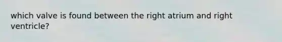 which valve is found between the right atrium and right ventricle?