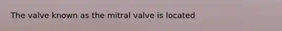 The valve known as the mitral valve is located