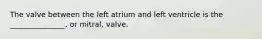 The valve between the left atrium and left ventricle is the _______________, or mitral, valve.