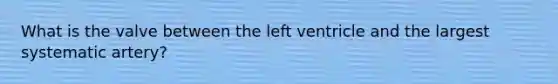 What is the valve between the left ventricle and the largest systematic artery?