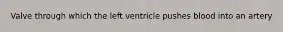Valve through which the left ventricle pushes blood into an artery