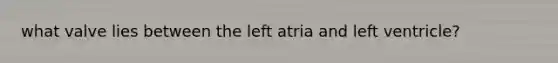 what valve lies between the left atria and left ventricle?