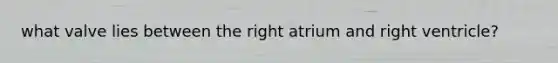 what valve lies between the right atrium and right ventricle?