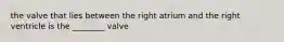 the valve that lies between the right atrium and the right ventricle is the ________ valve