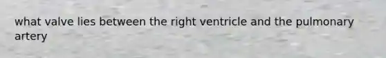 what valve lies between the right ventricle and the pulmonary artery