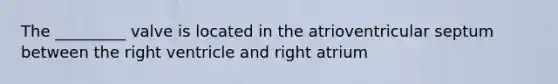 The _________ valve is located in the atrioventricular septum between the right ventricle and right atrium