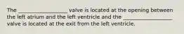 The ___________________ valve is located at the opening between the left atrium and the left ventricle and the ___________________ valve is located at the exit from the left ventricle.