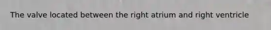 The valve located between the right atrium and right ventricle