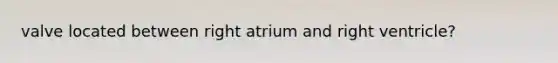 valve located between right atrium and right ventricle?