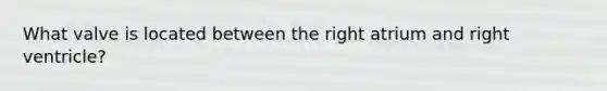 What valve is located between the right atrium and right ventricle?