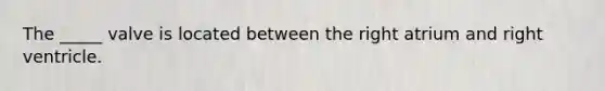 The _____ valve is located between the right atrium and right ventricle.