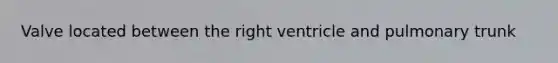 Valve located between the right ventricle and pulmonary trunk