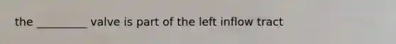 the _________ valve is part of the left inflow tract