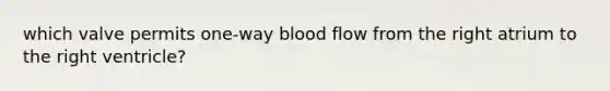 which valve permits one-way blood flow from the right atrium to the right ventricle?