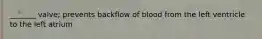 _______ valve; prevents backflow of blood from the left ventricle to the left atrium