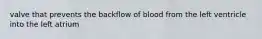 valve that prevents the backflow of blood from the left ventricle into the left atrium