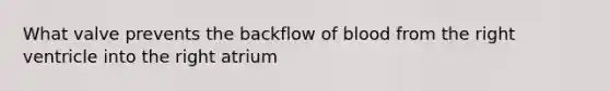 What valve prevents the backflow of blood from the right ventricle into the right atrium