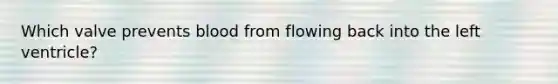 Which valve prevents blood from flowing back into the left ventricle?