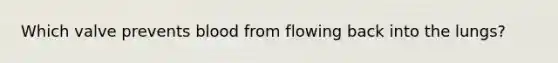 Which valve prevents blood from flowing back into the lungs?