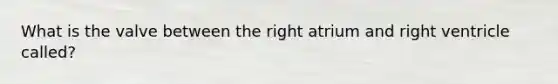 What is the valve between the right atrium and right ventricle called?