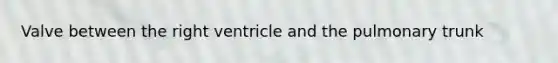Valve between the right ventricle and the pulmonary trunk