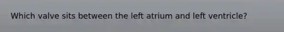 Which valve sits between the left atrium and left ventricle?