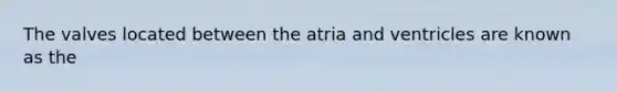 The valves located between the atria and ventricles are known as the